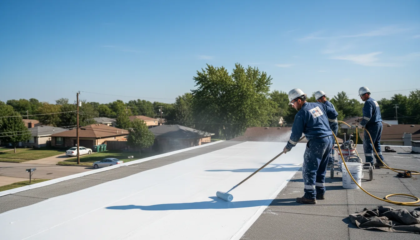 Commercial roof coating in Redbird, OK near me